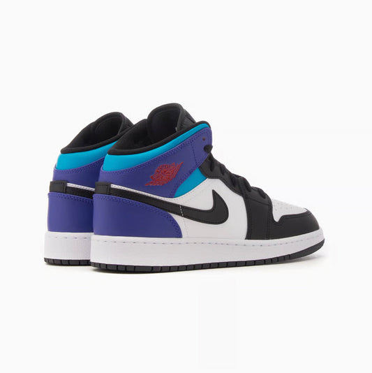 Air Jordan 1 Mid Black Toe Grape