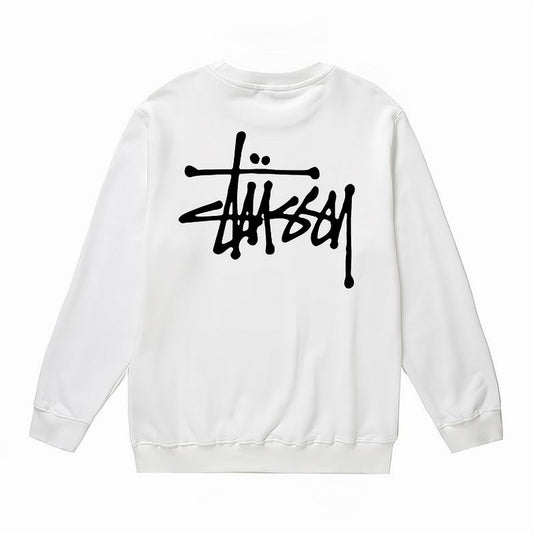 Stussy Basic Crew White Sweatshirt