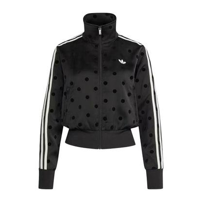 Adidas Women's Satin Polka Dots TT Track Jacket Black