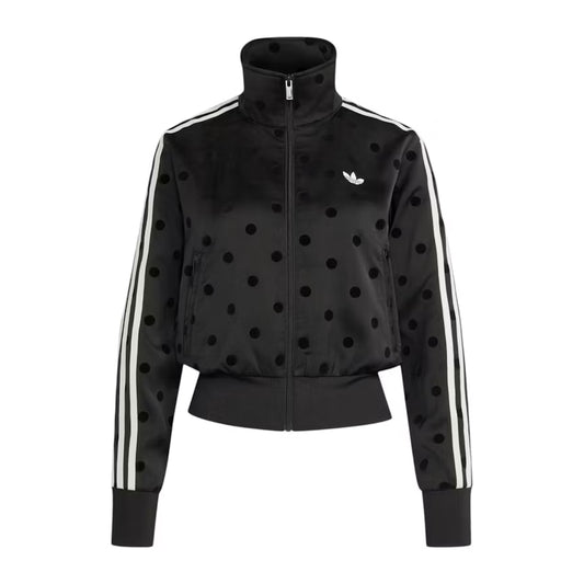 Adidas Women's Satin Polka Dots TT Track Jacket Black