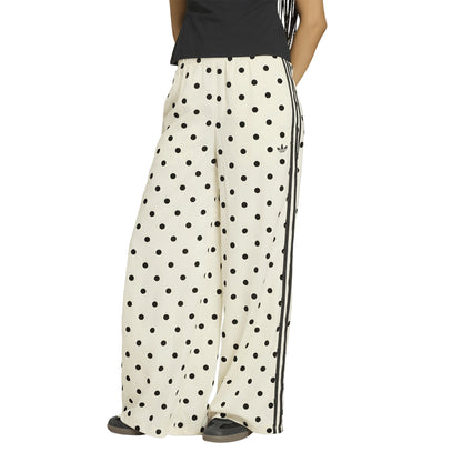 Adidas Women's Satin Polka Dots Wide Leg Pant Off White