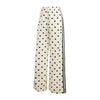 Adidas Women's Satin Polka Dots Wide Leg Pant Off White