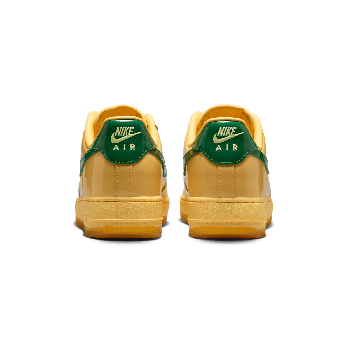 Nike Air Force 1 Low Patent Leather Topaz Gold Pine Green