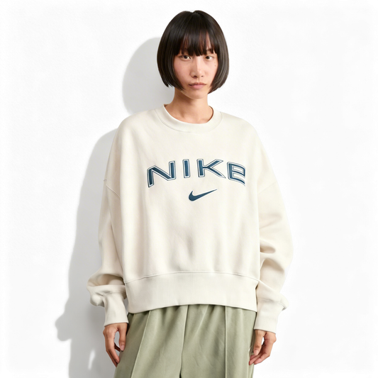 Nike Sportswear Phoenix Fleece Oversized Crew Neck Sweater Beige