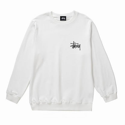 Stussy Basic Crew White Sweatshirt