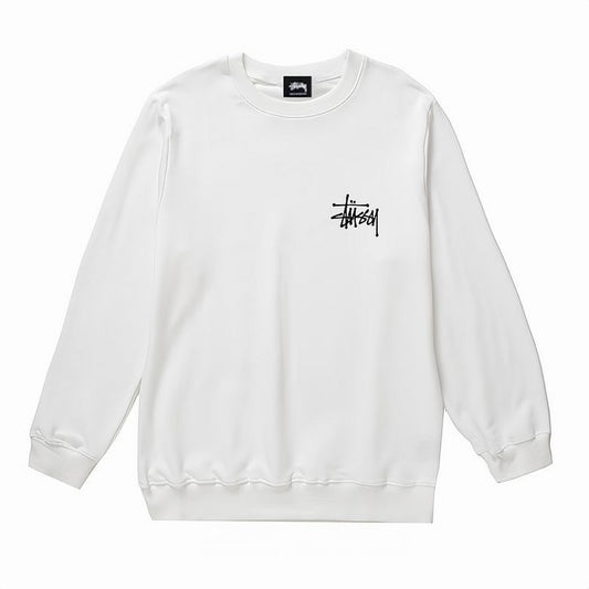 Stussy Basic Crew White Sweatshirt